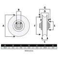 16mm Acetal Concave Roller with Bearing and 3.2mm Axle