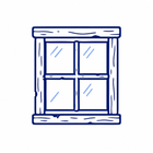 Old timber window frames